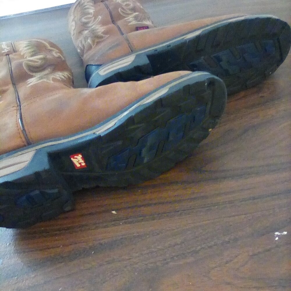 Mens Tony Lama Brown TLX Western Boots (TW1019) SZ 8EE - Picture 5 of 11